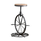 Charles Bicycle Wheel Adjustable Bar Stool