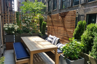 Example of a trendy home design design in New York