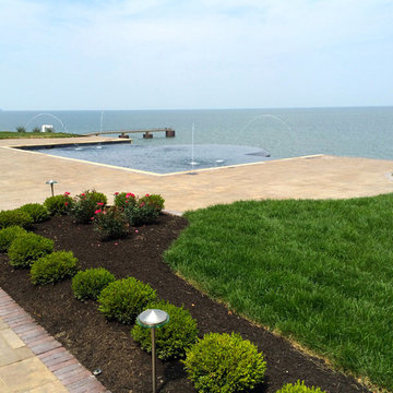 Lakefront Resort Inspired Pool, Patio and Suspended Deck