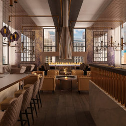 Upscale Lounge Amenities - Indoor Pub And Bistro Sets