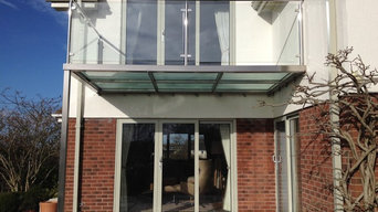 Stainless Steel Balcony with glass floor.