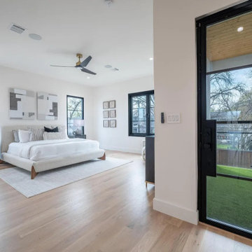 Primary Bedroom with Terrace Access in Dallas | The Linden by Macan Homes