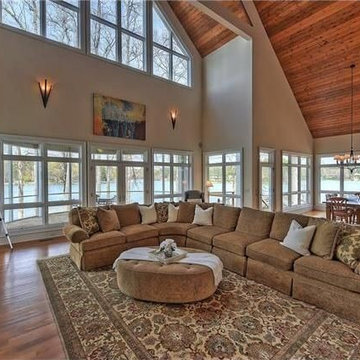 Slightly Rustic Contemporary Lake Norman Home