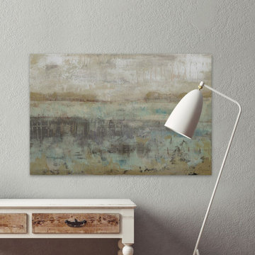 "Pastels and Rust V" Painting Print on Wrapped Canvas