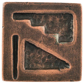 Arrowhead Pewter Cabinet Hardware Knob, Copper