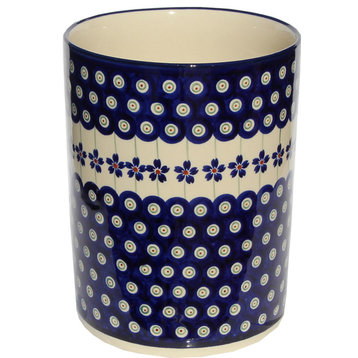 Polish Pottery Utensil Jar, Pattern Number: 166a