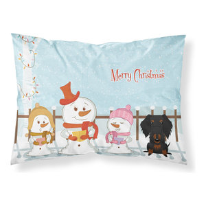 Merry Christmas Carolers Wire Haired Dachshund Dapple Fabric