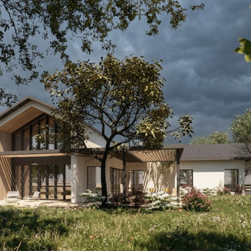 Construction d'une maison en pisé