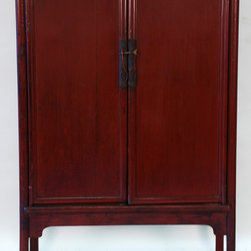 Antique Chinese Red Lacquered 2- Door Cabinet - Products