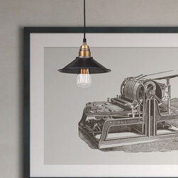 Zuo Amarillite Ceiling Lamp Black & Copper - $138.00 - Pendant Lighting