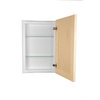Fruitville Shaker Style Frameless Recessed Wood Bathroom Medicine Cabinet, 14x22, Unfinished
