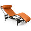 Gravity Aniline Leather Chaise Lounge, Caramel