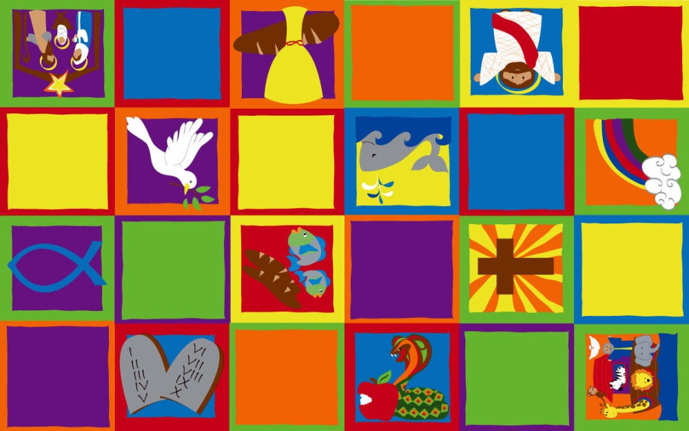 Christian Squares Rug, 6 X 8 - Contemporary - Kids Rugs - by KidCarpet ...