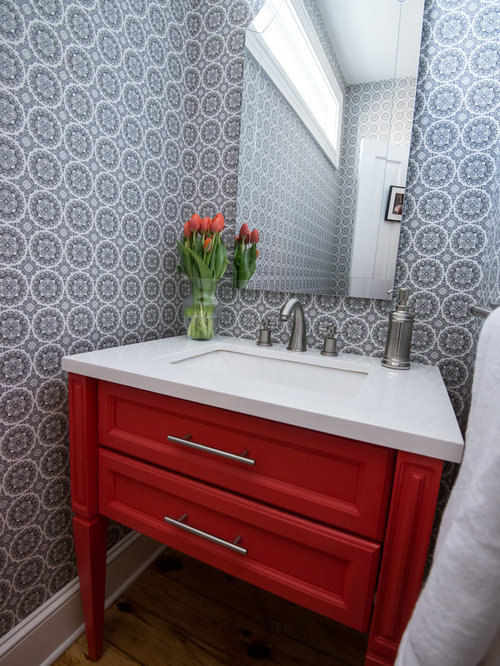Red Powder Room Ideas, Pictures, Remodel and Decor