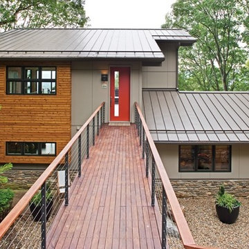 Modern addition to 60's Ranch House