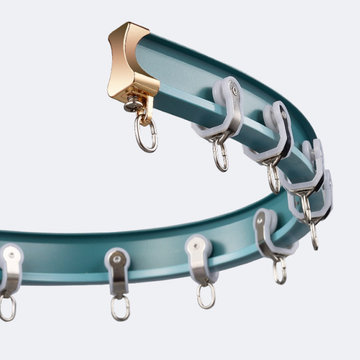 CHRY1124 Bendable Curtain Track And Valance Rail For Bay Window