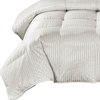 Baffle Box Silk Stripe Down Comforter, 900 TC, Full/Queen
