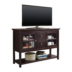 52" Wood Console Table TV Stand, Espresso