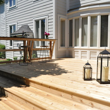 Wide Steps Give This Mississauga Deck Additional Seating