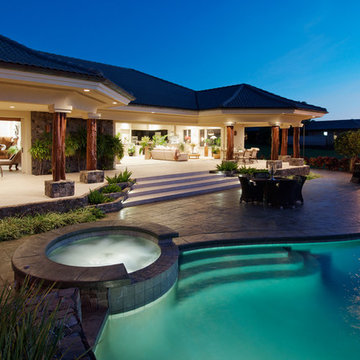 Kapalua Pineapple Hill Residence Covered Lanai Pool Deck