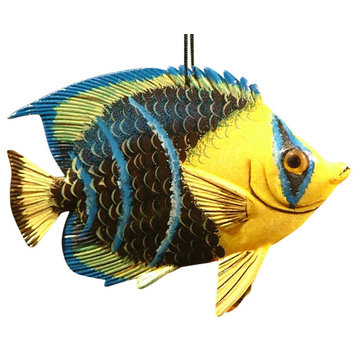 Tropical 3D Fish Christmas Tree Ornament 6 Inches Blue Tip 6ORN41 Resin