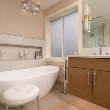 UP Contemporary Transitional Bathroom Remodel