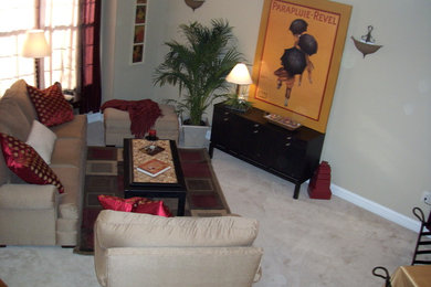 Tuscan living room photo in New York