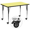 Mobile 30''Wx48''L Yellow Thermal Laminate Activity Table