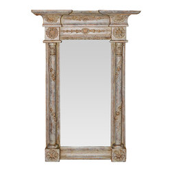 Carved Vintage Metallic Wooden Mirror - Products