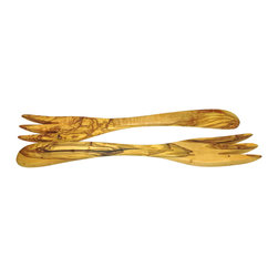 Le Souk Olivique - Olivique Forks, Curved Handle, Set of 2, Curved Handle - Serving Utensils