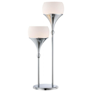 2-Light Table Lamp Polished Chrome