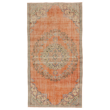 Vintage Turkish Hand-Knotted Rug 4' 10" x 9' 2", 58 in. x 110 in.