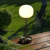 Natalia 12.25" Modern Minimalist Iron Rechargeable Integrated LED Table Lamp, Nickel