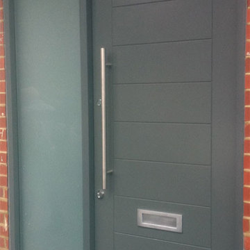Bespoke Grey Painted Hardwood Front Door