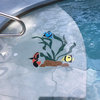 Flowing Seaweed with Rocks & Fish Ceramic Swimming Pool Mosaic 24"x23"