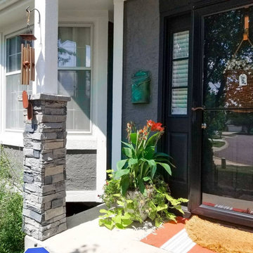 Northern Slate Stacked Stone Porch Post