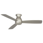Fanimation - Hugh 52" Ceiling Fan - Brushed Nickel with LED Light Kit - Strong, sturdy, and ready for anything. Hugh is wet rated and offers its users powerful airflow for any indoor or outdoor space in both 44" and 52" inches. Made from metal for durability, Hugh brings cooling with 3 speeds for preference. Integrated into the fan body is a dimmable LED light kit for additional luminance in dark areas. Hugh includes a handheld remote and a light cap with purchase. *Wet Rated for indoor or outdoor use *Reversible airflow for multi-season use
