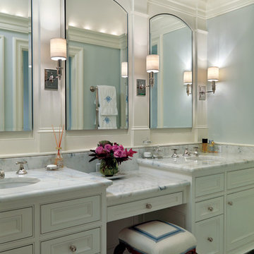 Whitney Wall Sconces above Bathroom Sink