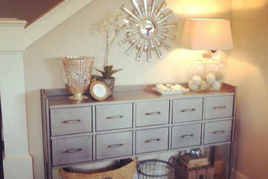 Inspiration for a coastal living room remodel in Portland