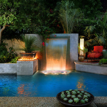 Los Angeles Modern Cascade Garden Pool