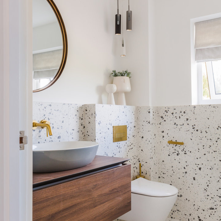 75 Beautiful Powder Room with a Floating Vanity Ideas & Designs July