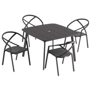 Azal 5-Piece Dining Table Set, Carbon