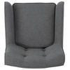 GDF Studio Fontinella Mid-Century Modern Fabric Tufted Arm Chair, Charcoal, Single