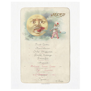 Café Anglais, France, 1890 Vintage Menu Art Print, 11x14"