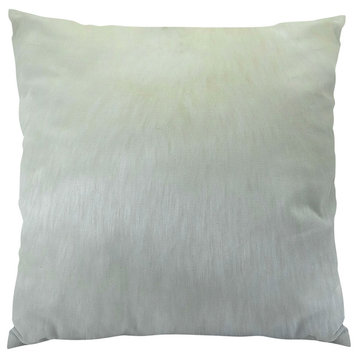 Plutus Faux Arctic Fox Handmade Throw Pillow, 20 X 26 Standard, Double Sided