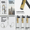 VIGO Edison Pro Pull-Down Kitchen Faucet, Matte Brushed Gold/Matte Black