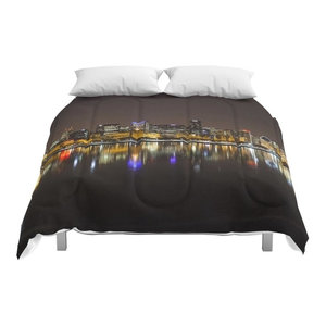 Nhl Chicago Blackhawks Comforter Set Hockey Silhouette