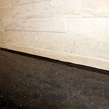 Cambria Edinburgh Countertops with No Grout Beige Tile ~ Copley, OH