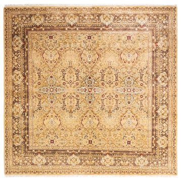 Kyaikkhami Square One-of-a-Kind Hand-Knotted Area Rug Yellow, 6'1"x6'3"