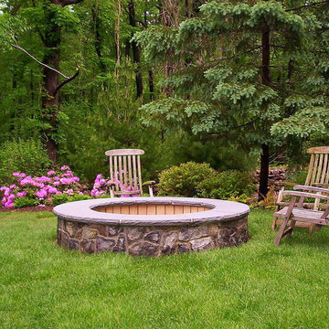 Circular Wood Burning Fire Pit. Califon, NJ